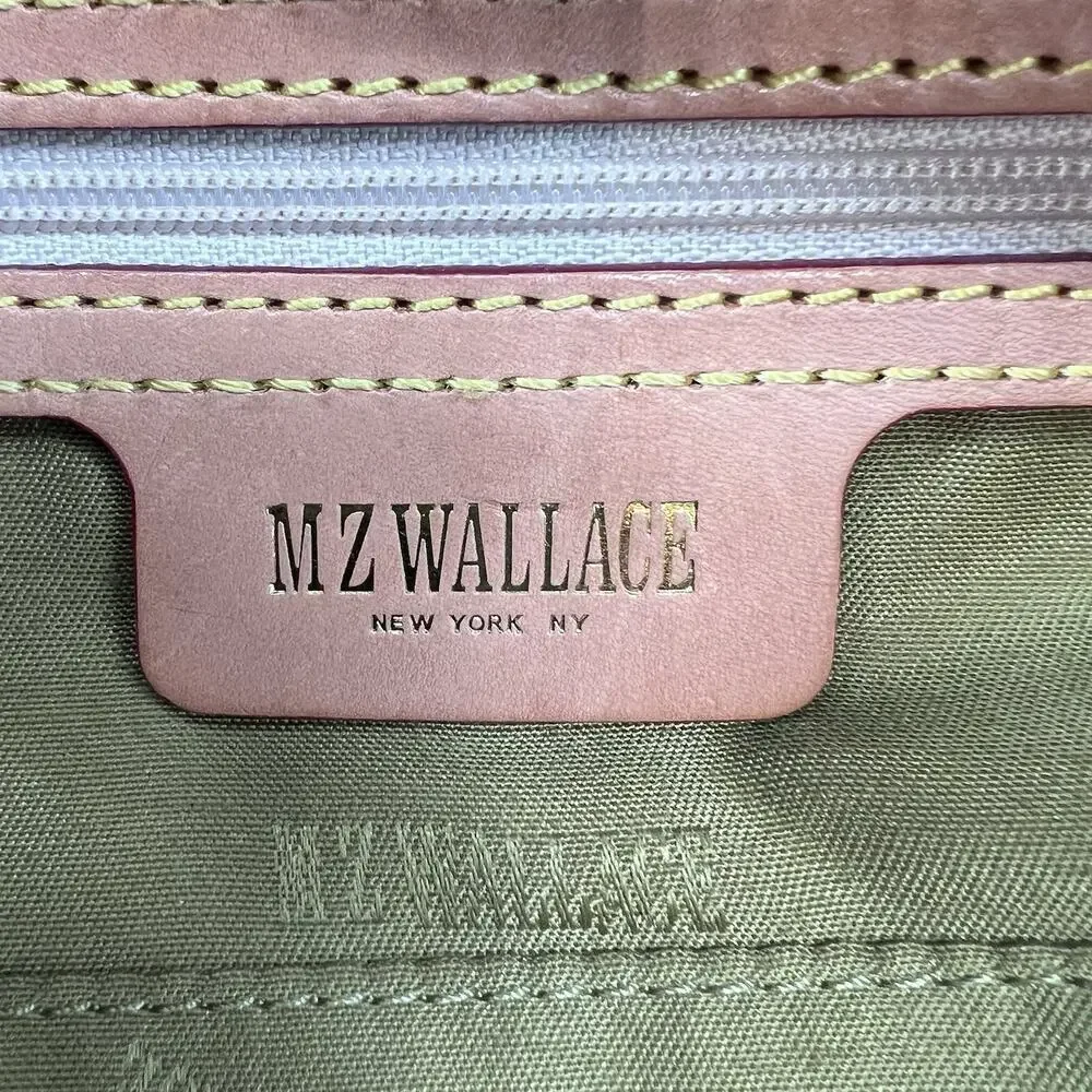 MZ Wallace Blue Nylon Strappy Hobo Shoulder Handbag Purse Womens